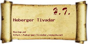 Heberger Tivadar névjegykártya